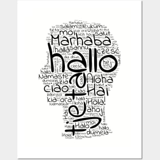 Hello Head Word Cloud Posters and Art